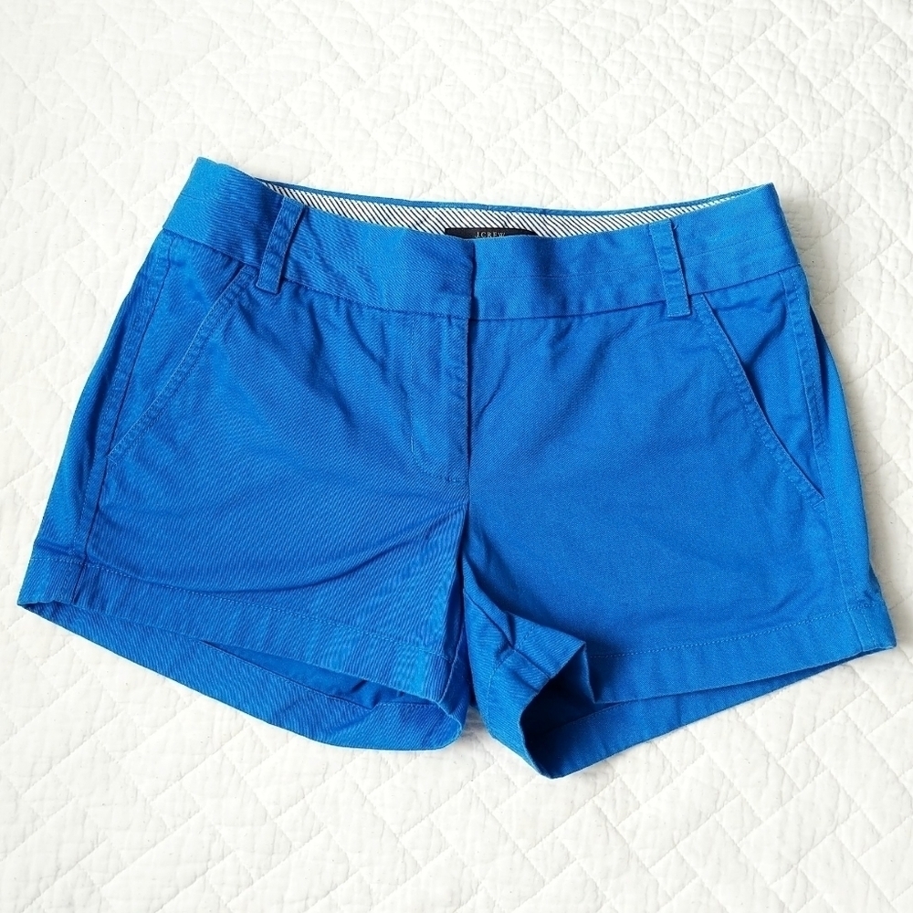 Blue J.Crew Chino Shorts 0